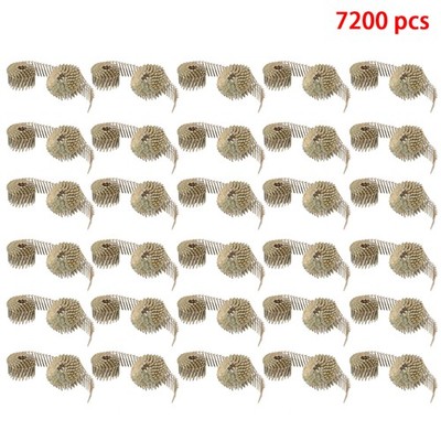 1-3/4'' × 0.12'' Coil Roofing Nail Galvanized 3/8'' Head Diameter 15 Degree 7200Pcs