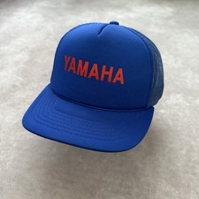 Vintage 80s 90s YAMAHA Trucker Hat Snapback Logo Racing Motocross Boating