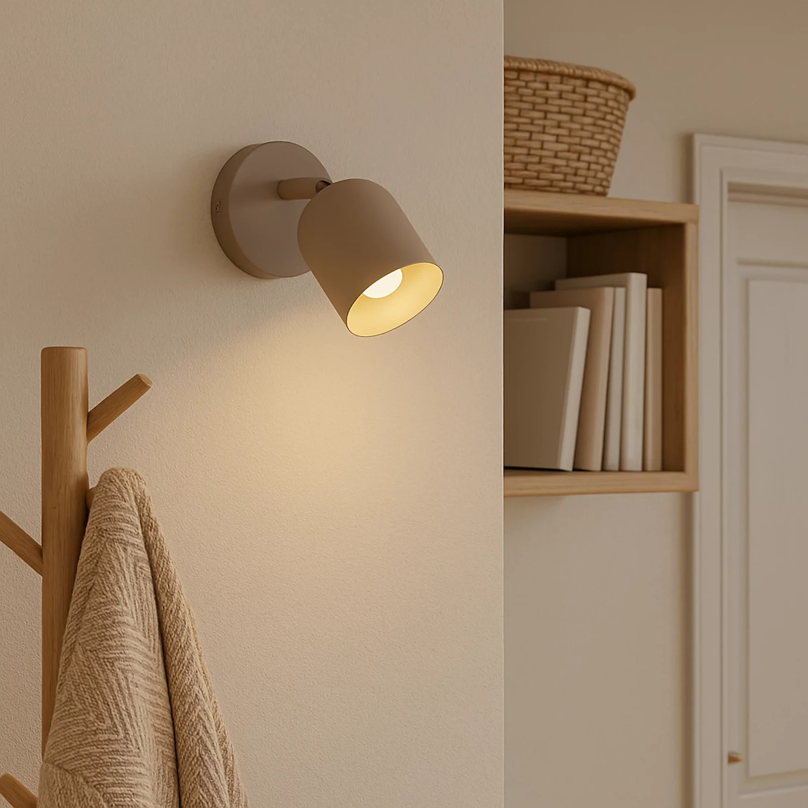 EGLO Tilston Steel Minimalist Single Wall Spotlight, Sandy