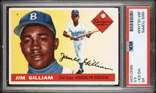 Jim Gilliam 1955 Topps # 5 SGC 4.5 VG-EX+ Dodgers ROY