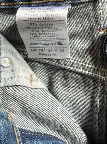 Carhartt B460 DVB Relaxed Fit Jeans Men’s 34x34 - Picture 5 of 6