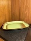 9.5”x5.75” Vintage Western Frankoma Prairie Green Serving Dish