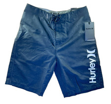 Hurley Phantom Swim Trunks 21" Mens 30 Black Board Shorts Boardwalk