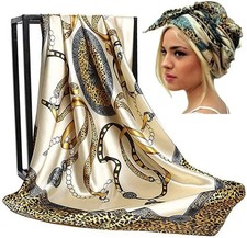 Silk Like Scarf Neck Scarves Women's Large Square Satin Hair Scarf 35 x 35 inche