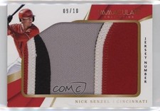 2018 Panini Immaculate Jumbo Relics Jersey Numbers 9/10 Nick Senzel #IJ-NS 00m5