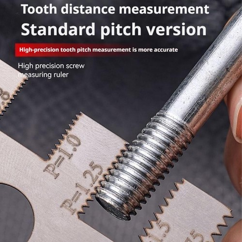 304 Stainless Steel Screw Measuring Ruler Set Precise Tooth Pitch O1Q9 - Picture 14 of 19