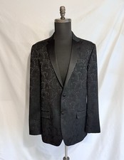 Ben Sherman Men  s Brocade Black Tie Blazer Size 40L