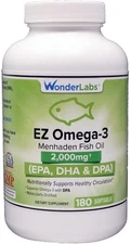 Wonder Laboratories EZ Omega-3 Fish Oil 2000mg Softgels 180ct Burpless