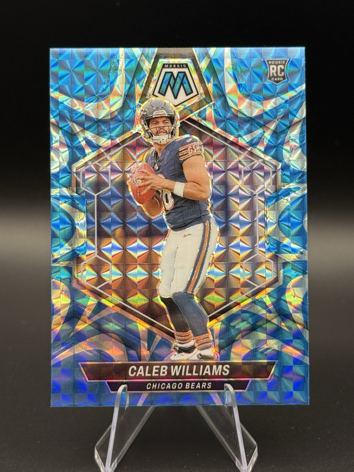 2024 Panini Mosaic Rookies Caleb Williams #301 Reactive Blue Prizm (RC) Bears