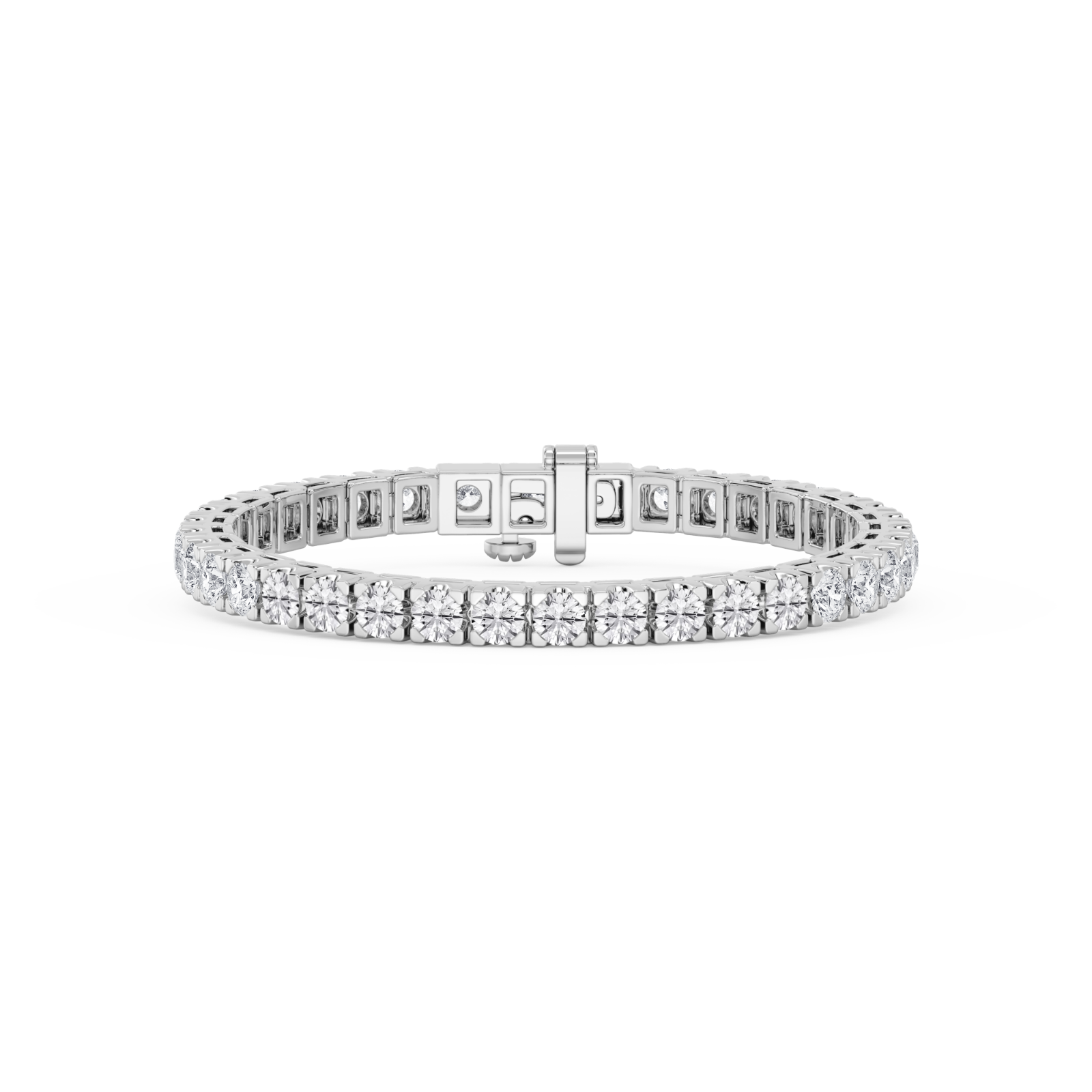 10.00 Ct TW Round Diamond Tennis Bracelet 14kw White Gold Lab Grown ( F+/VS+)
