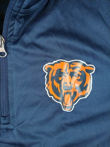 NFL Team Apparel Chicago Bears 1/4 Zip Pullover Herren Medium Performance Blau - Bild 4 von 7