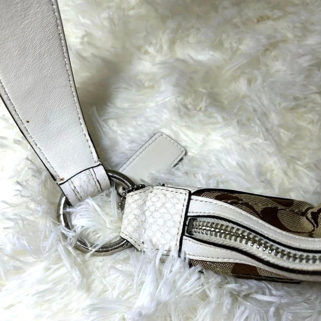 Coach One Shoulder Bag Patchwork Crescent Signatu… - image 7