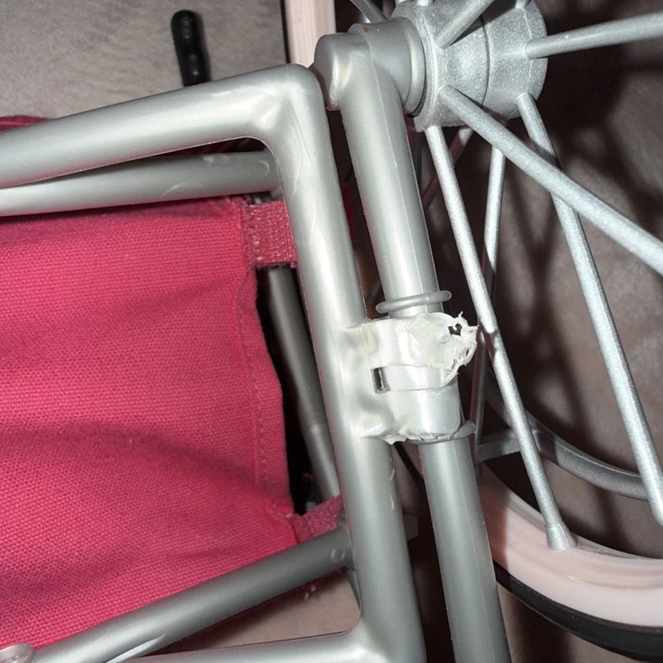 OG Pink Folding Wheel Chair Accessory for 18" American Girl My Life Dolls - Image 3 of 4