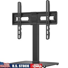 Universal Tabletop TV Stand Adjustable Swivel Tilt Mount Heavy Duty Steel New
