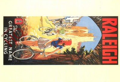 Picture Postcard-:Raleigh Cycle Company, Advertising Poster Postcard (Repro)