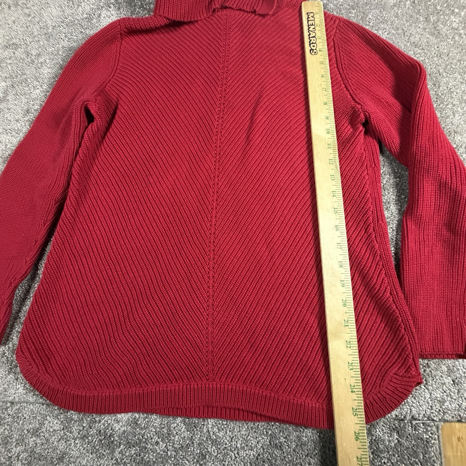 Talbots Medium Split Cowl Neck Shaker Stitch Swea… - image 10