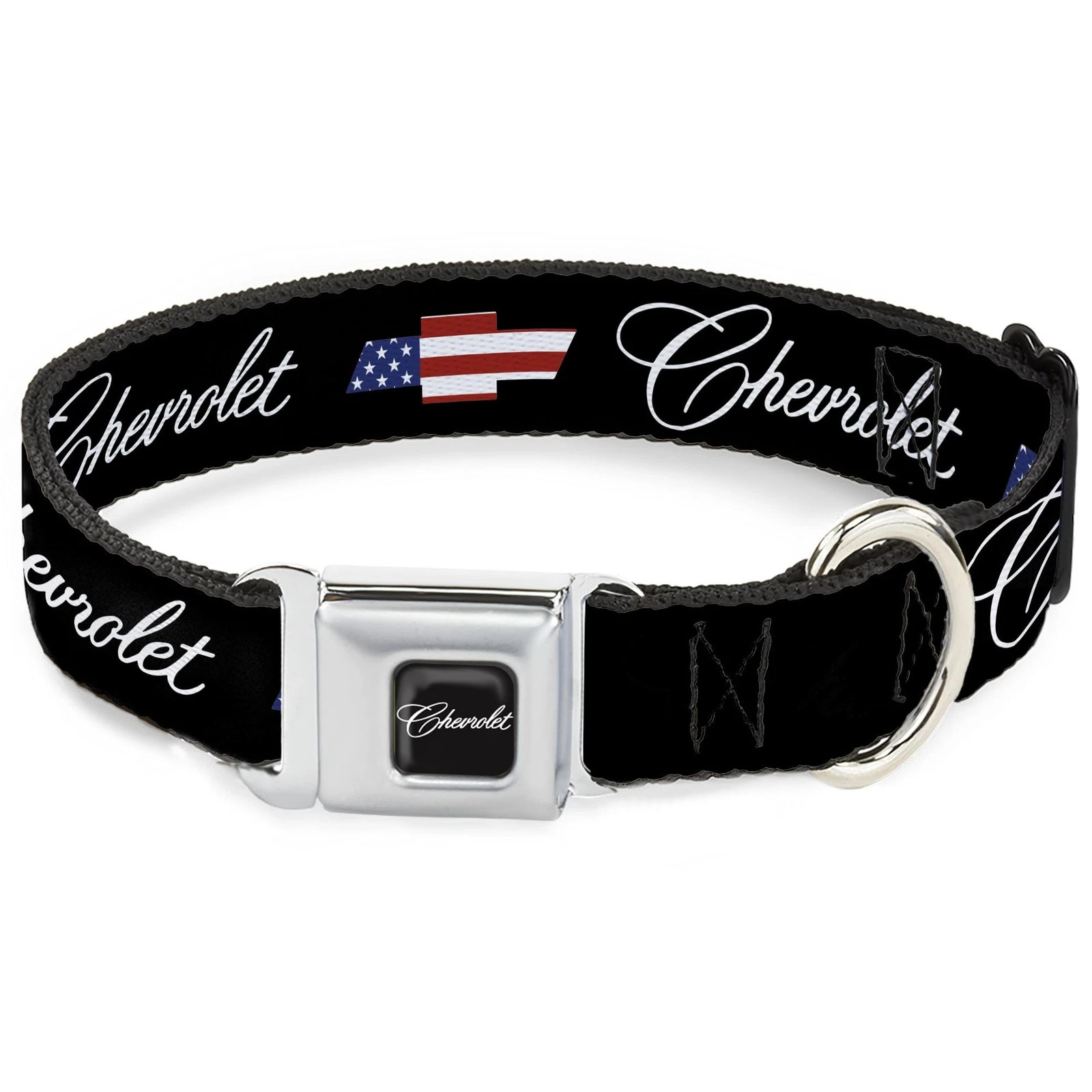 GM General Motors Pet Collar, Dog Collar Metal Seatbelt Buckle, Chevrolet Script
