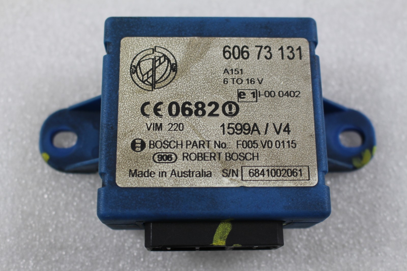 Ferrari F430 Coupe, Spider, Alarm Control Module, Smoke Dmg, Used, P/N 60673131