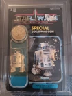 Star Wars Power of the Force R2-D2 Pop Up w/ Collectors Coin, Acrylic Case