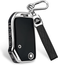 QBUC for KIA Key Fob Cover with Keychian, Soft and Durable Key Cover TPU Car Key