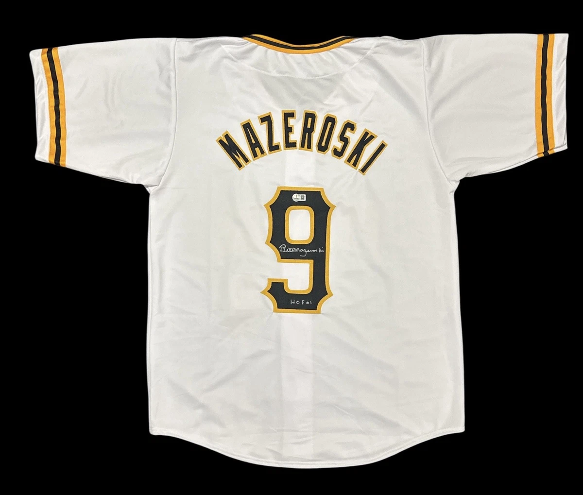 Maillot Baseball Personnalisé Bill Mazeroski – Autographié Et Certifié, Pittsburgh Pirates, Taille M