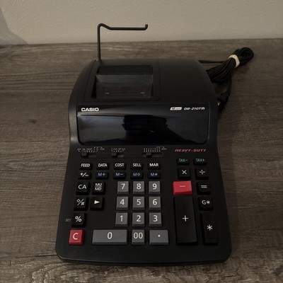 Casio DR-210TM Heavy-Duty Desktop Printing Calculator 12-Digit Display Works VGC