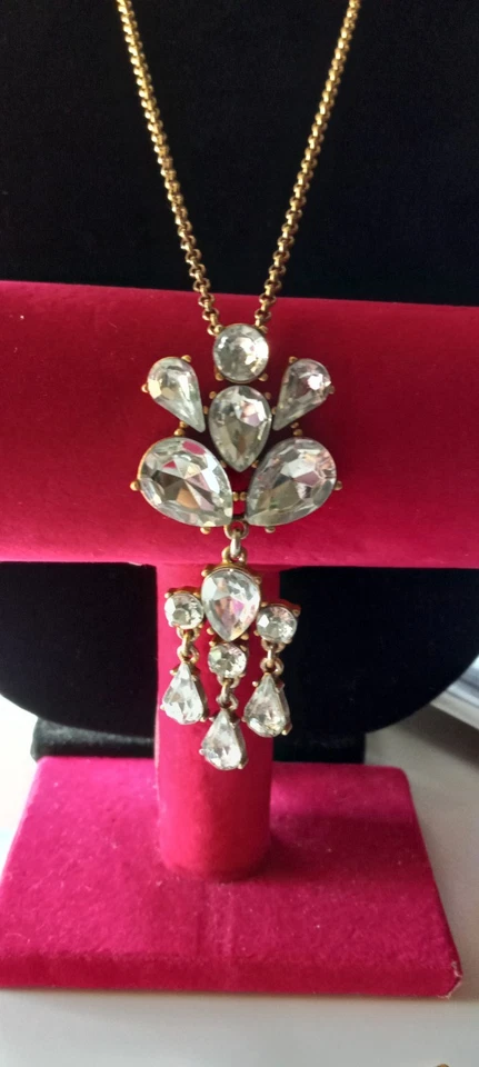 J. Crew Crystal Gemstones Adjustable 30-33in Statement Necklace - Image 2 of 4
