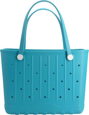 Rubber Beach Tote Bag, Large Waterproof Beach Bag for Pool Boat, Sports, Outdoor