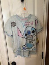 NWT 4T Disney Short Set Girls Blue Stitch SKU TR46