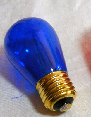 Vintage  Halco 11W 130V S14 Blue Lightbulb 1-s