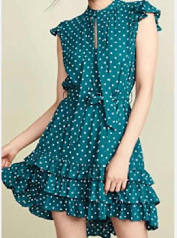 green emerald velvet dress Zimmermann Chintz Tie-Back Midi Dress Blue Floral Print Ramie Size 1   Celebrity Owned