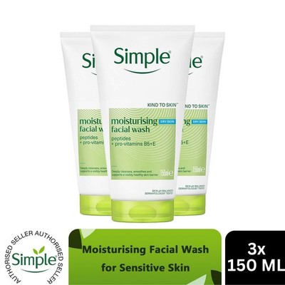 Simple Kind to Skin Hydrating Light Moisturiser 125ml - 3er Pack