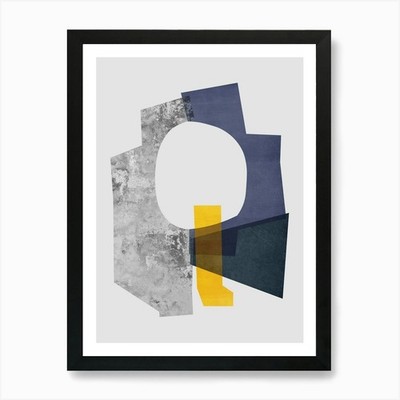 Moderne Textur Collage 1 Kunstdruck gerahmt Wandbild Poster Leinwanddruck Bild
