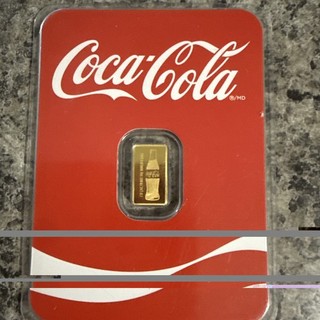 Coca Cola 1/2g of .9999 Fine Gold Bar PAMP Sealed Assay 0.5g Gold NO RESEARVE!