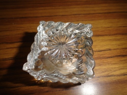 Vintage Clear Glass Crystal Inkwell - Picture 5 of 6