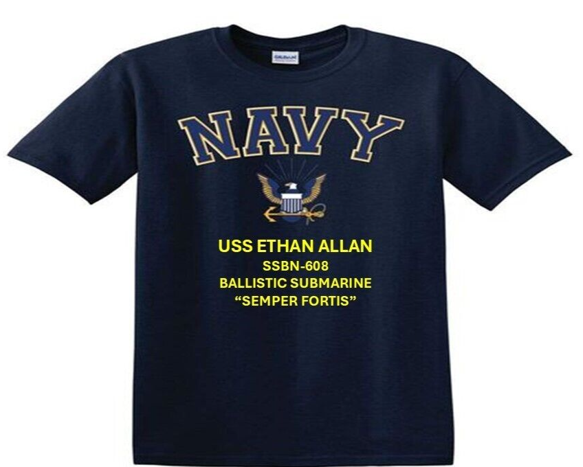 USS Ethan Allen SSBN-608 Baseball Cap - Navy Submarine Embroidered Hat With Adjustable Fit