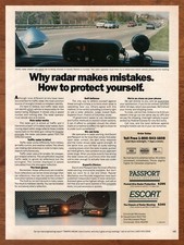 1989 Passport/Escort Radar Detector Vintage Print Ad/Poster Car Truck Tech Art