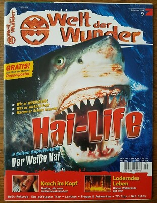Welt der Wunder 9/1999 / September 1999 / Hai Life, Der Weiße Hai (RARE,1 Serie)