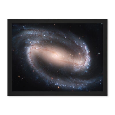 Hubble Space Telescope Barred Spiral Galaxy NGC 1300 Framed Wall Art Print 18X24