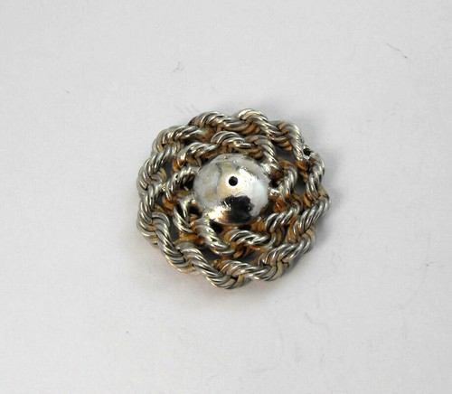 STERLING SILVER 925 Pendant Setting Double Rope Boarder HANDCRAFTED Pearl Cup - Picture 3 of 5