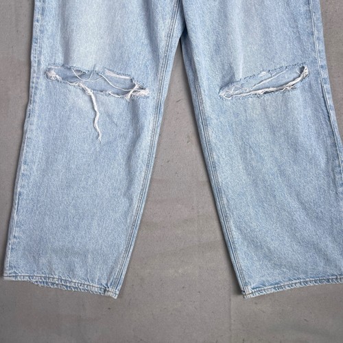 New American Eagle Strigid Curvy Super High Rise Baggy Ripped Jeans Size 16 - Picture 3 of 15
