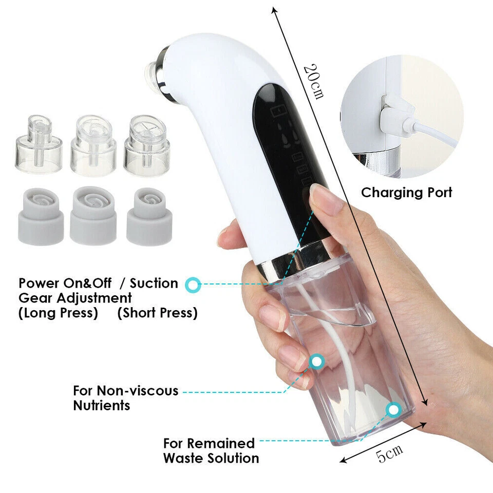 Electric Blackhead Remover Pore Cleaner Skin Face Machine Vacuum Facial Acne Dot - Image 4 of 4
