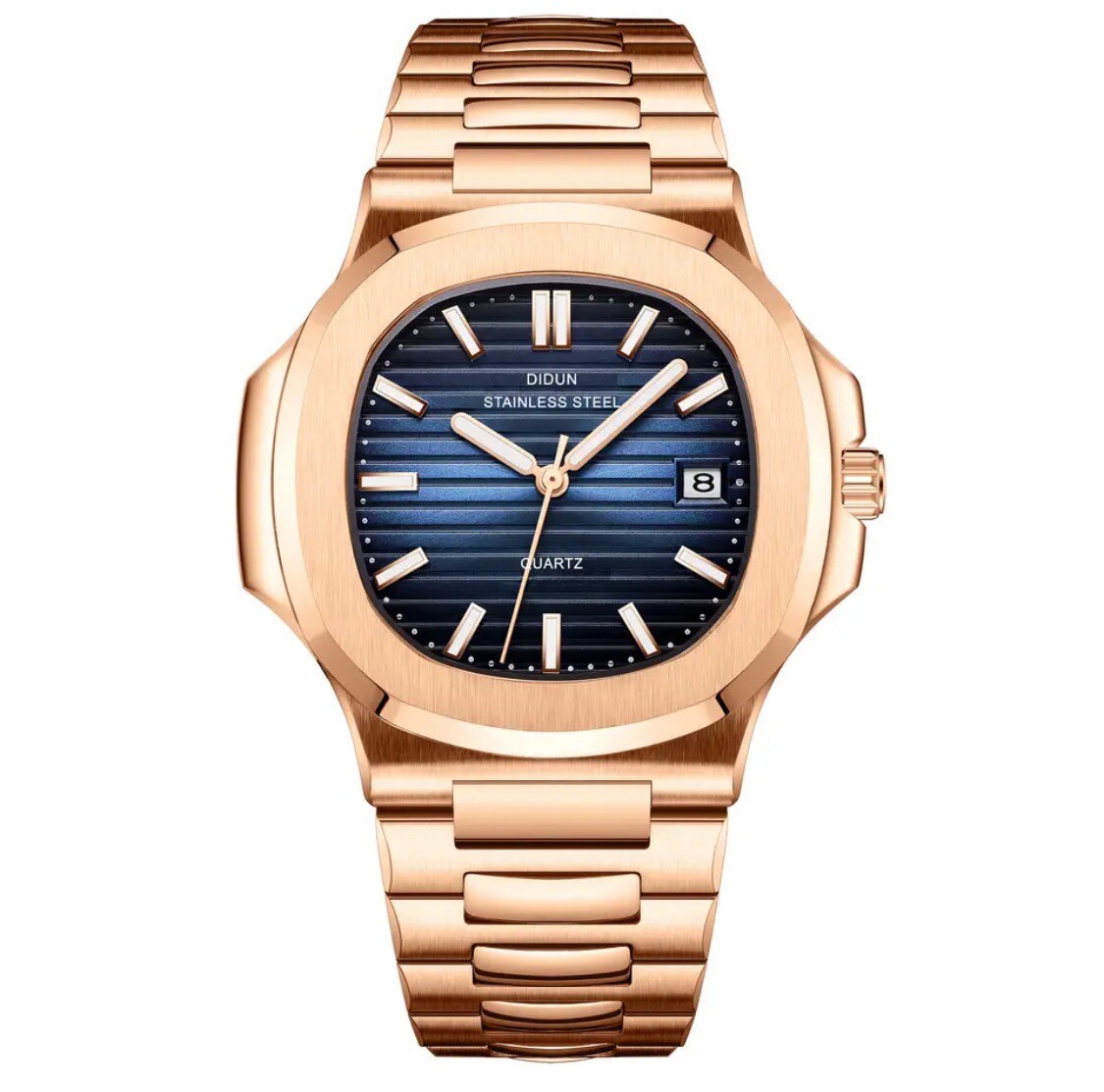 Didun Nautilus watch Japan Miyota Quartz Movement Blue - Gold