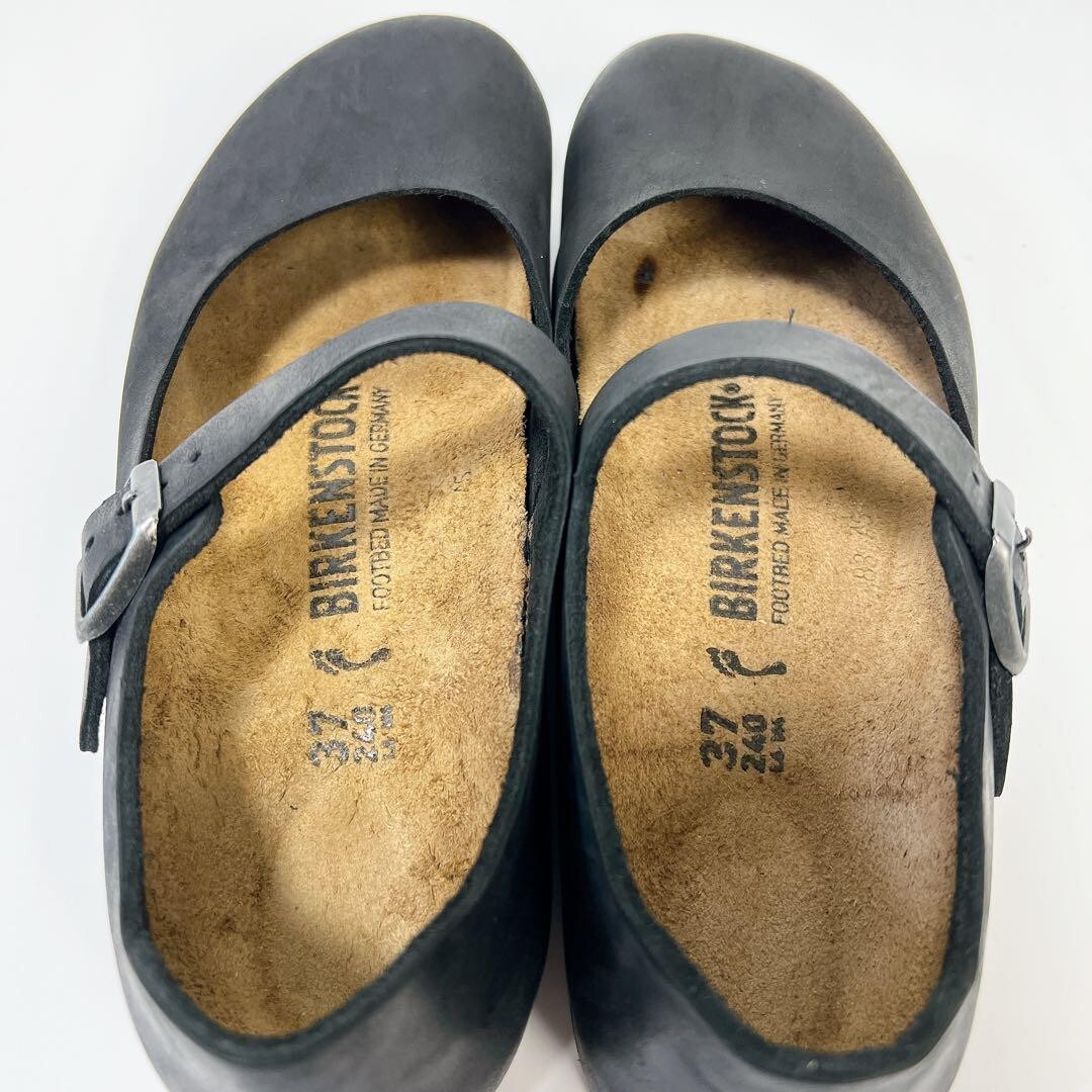 Birkenstock Mantova Flat Strap Shoes Black Narrow Size 37 JP