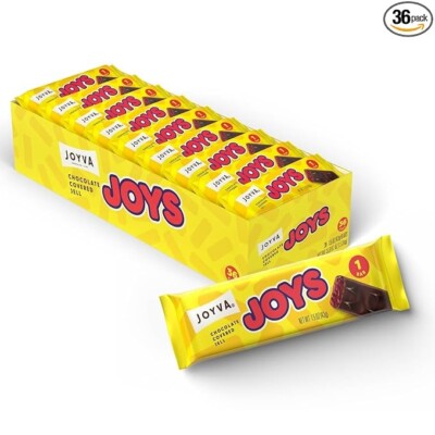 Joyva   Jell Joys | Dark Chocolate-Covered Raspberry Jelly 1.5 Oz Box of 36
