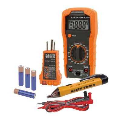 Electrical Test Kit with Digital Multimeter, Non-Contact Voltage Tester and ...