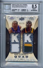 2008-2009 Kobe Bryant/Kevin Durant Premier Rare Remnants Quad Patch BGS 8.5 1/25