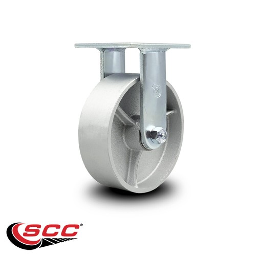 Rueda rígida de hierro fundido semi acero de 6 pulgadas con rodamiento de bronce SCC - Imagen 2 de 4