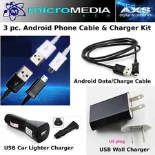 AudioBLUE- Phone Charger Adapter Kit- w/ Data Charge Cable- Samsung LG  Android