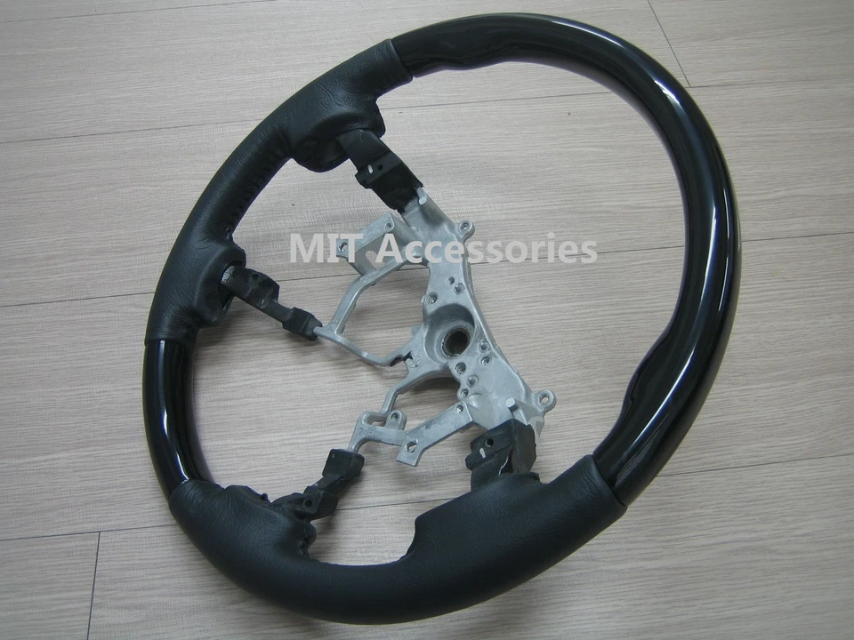 For Toyota TUNDRA 2nd Gen. 2007-2013 Black Piano genuine leather steering wheel - Image 2 of 4